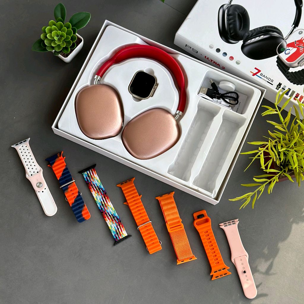 P9 Headphone & ultra2 Smart Watch