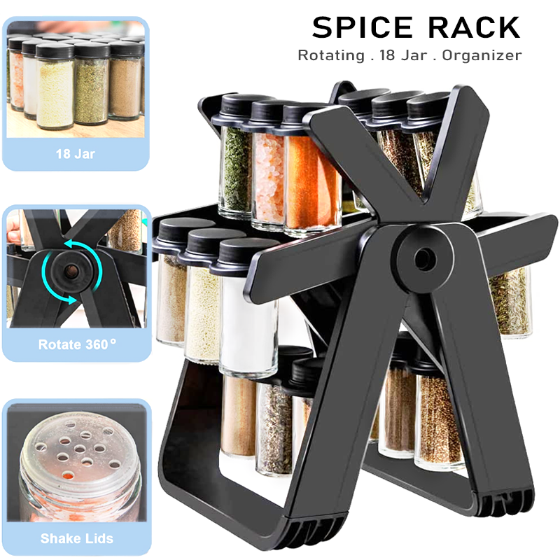 18 Jar Rotating Spice Rack