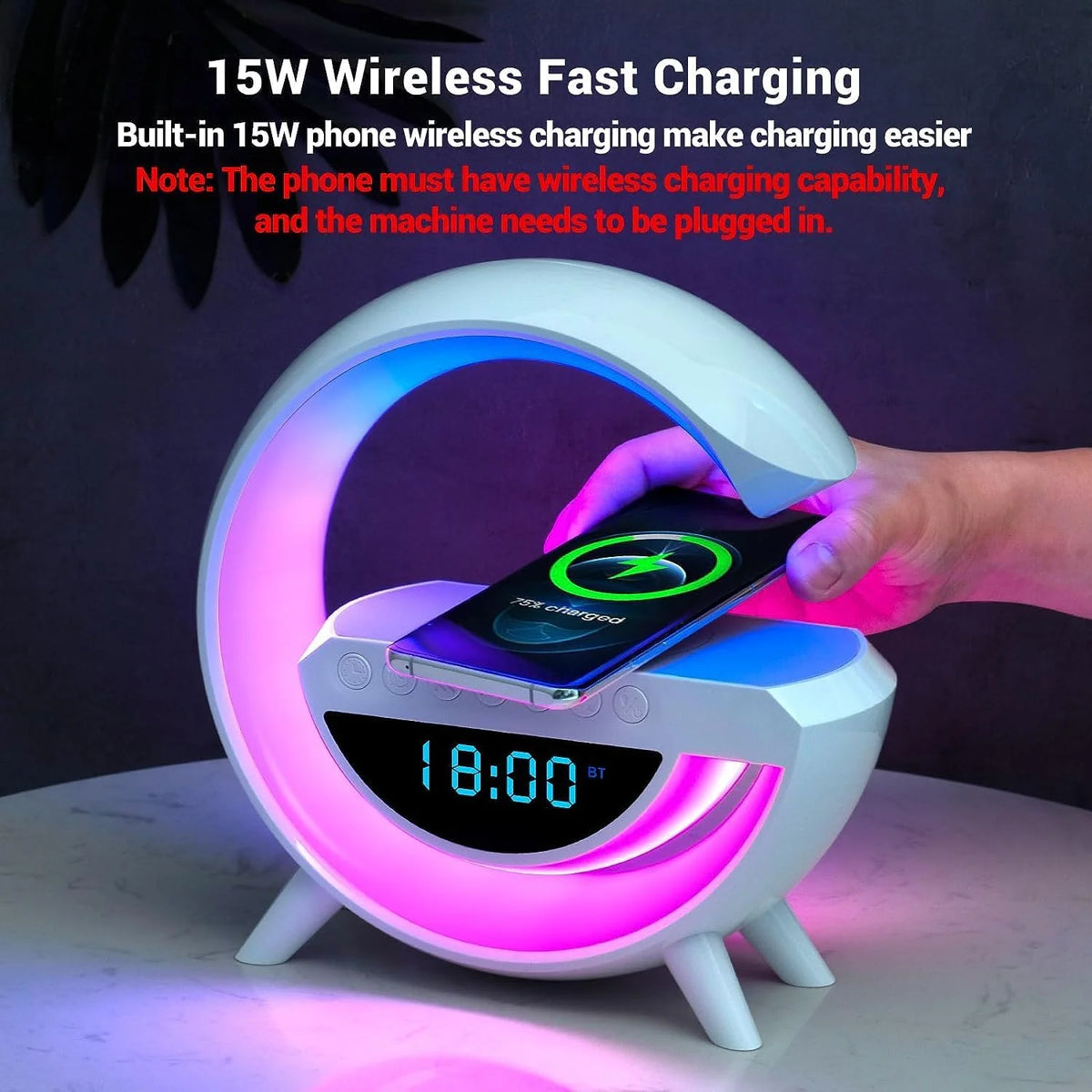 Led Wireless Charger Speaker