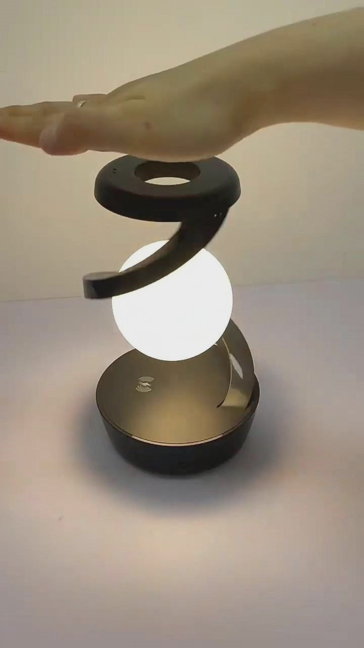 Rotating Moon Desk Lamp With Phone Wireless Charging Sensor Control